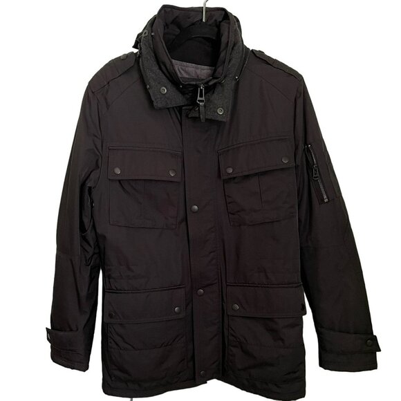 COLE HAAN 3 in 1 Jacket Vest Winter Coat Parka Black Men's Size S - Picture 1 of 16